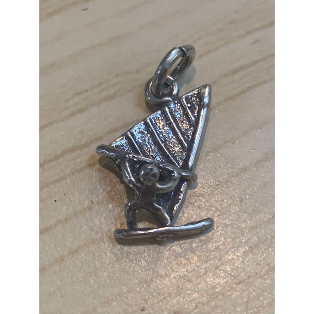 Kite Surfer Sterling Silver Jewelry Charm #beach #surf